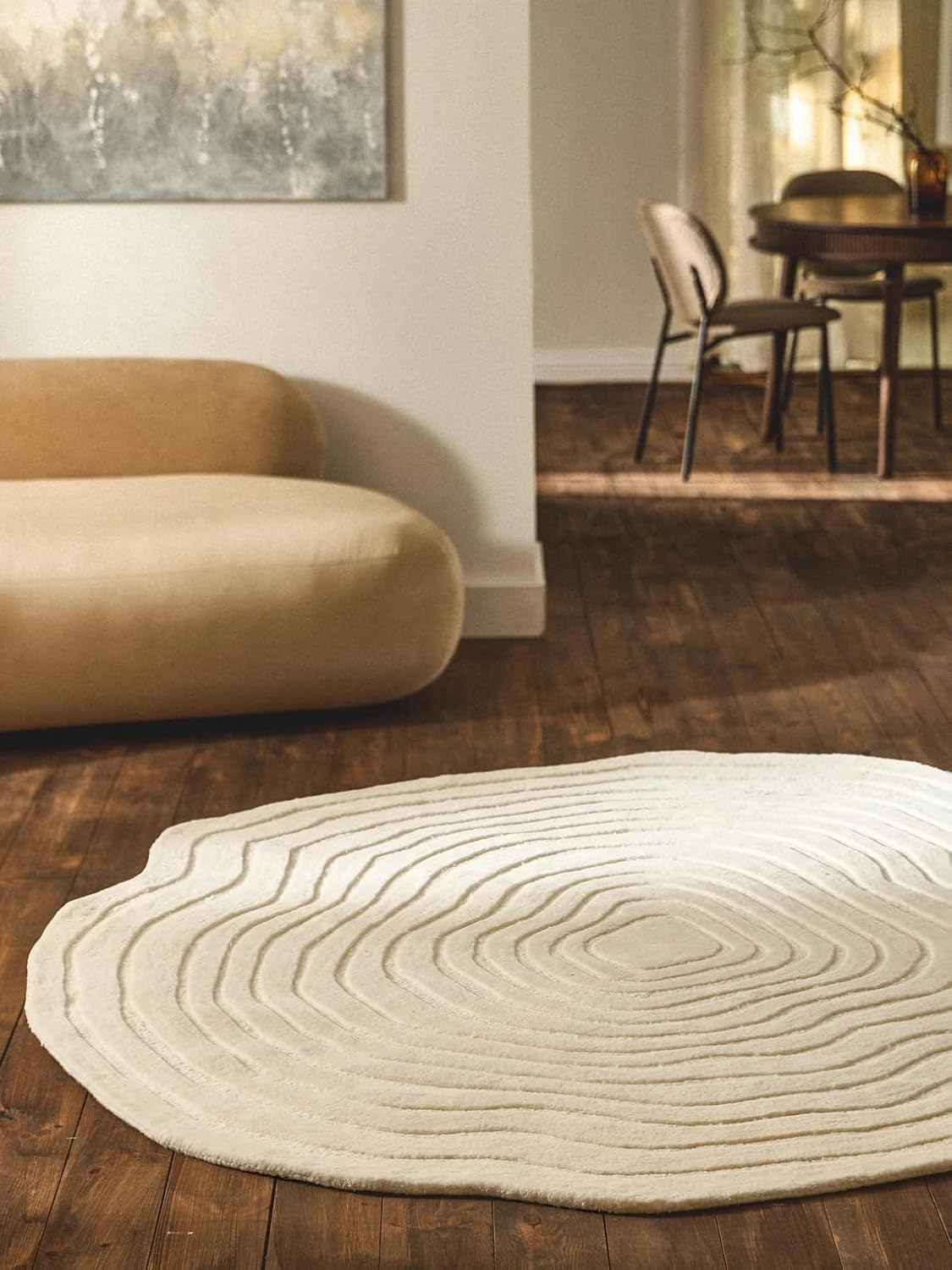 Round Hand Tufted New Zealand Wool Rug | Luxury Designer Carpet | Zora Carpet